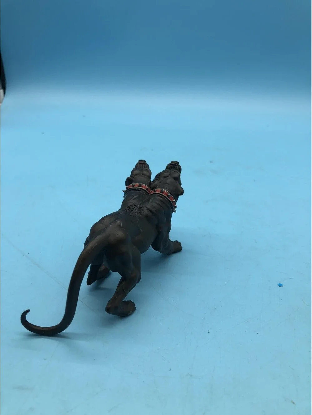 Cerberus Three-Headed Hellhound Action Figure Toy Brown Plastic Dog Unboxed